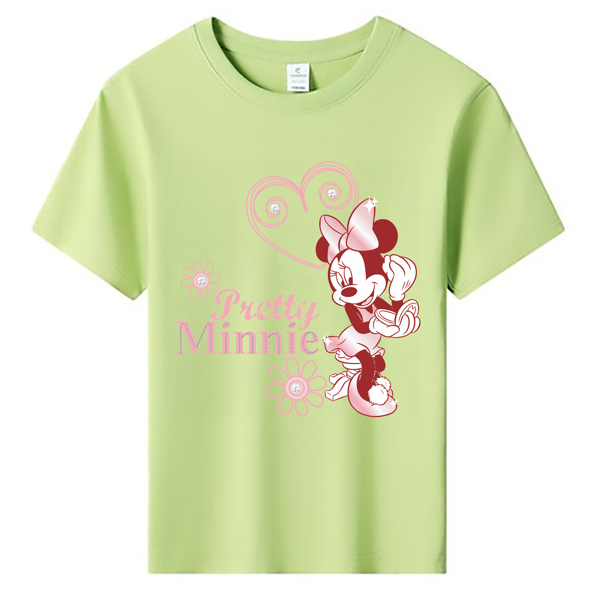 （画像用） ミッキーマウス Mickey Mouse 綿100％キッズTシャツ（フロントプリント）